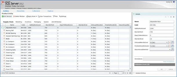 Silverlight based interface