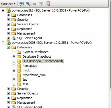 Click OK and refresh the databases