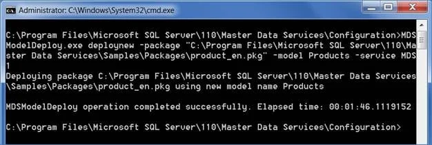 MDSModelDeploy.exe deploynew -package