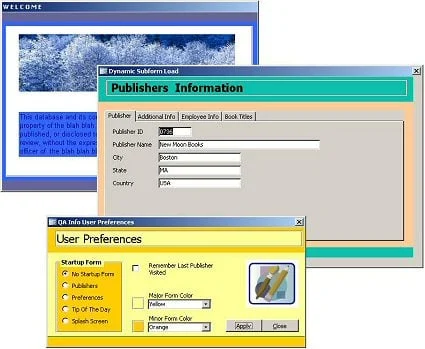 Implement User Preferences in MS Access