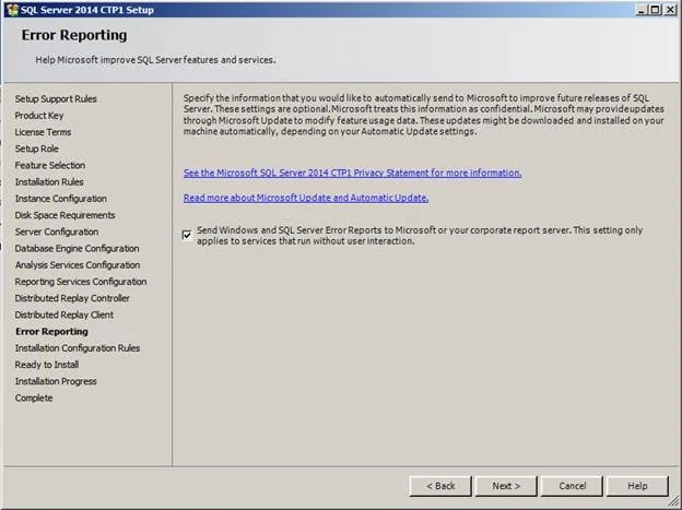 Error Reporting